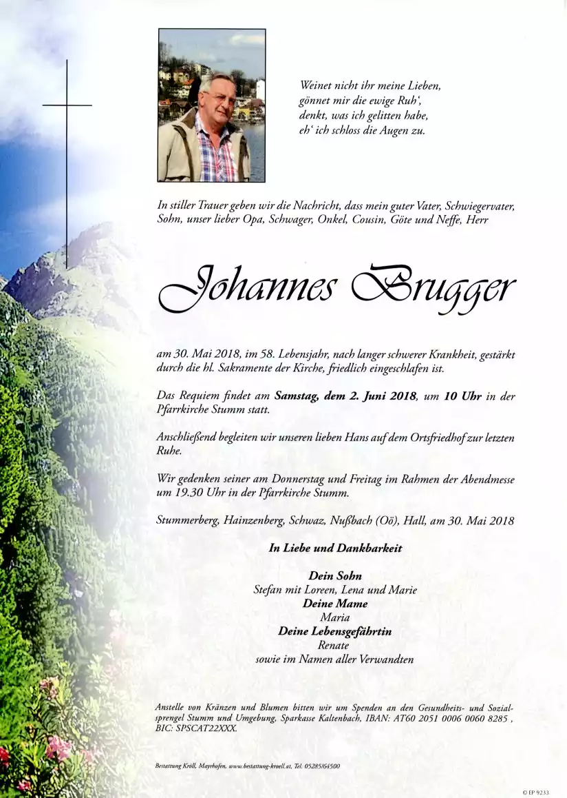 Parte von Johannes Brugger